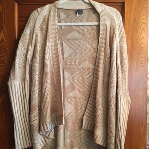 Tan + cozy cardigan